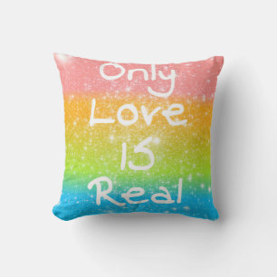 Endast Kärlek är Real Pastel Rainbow Stars Pillow Kudde