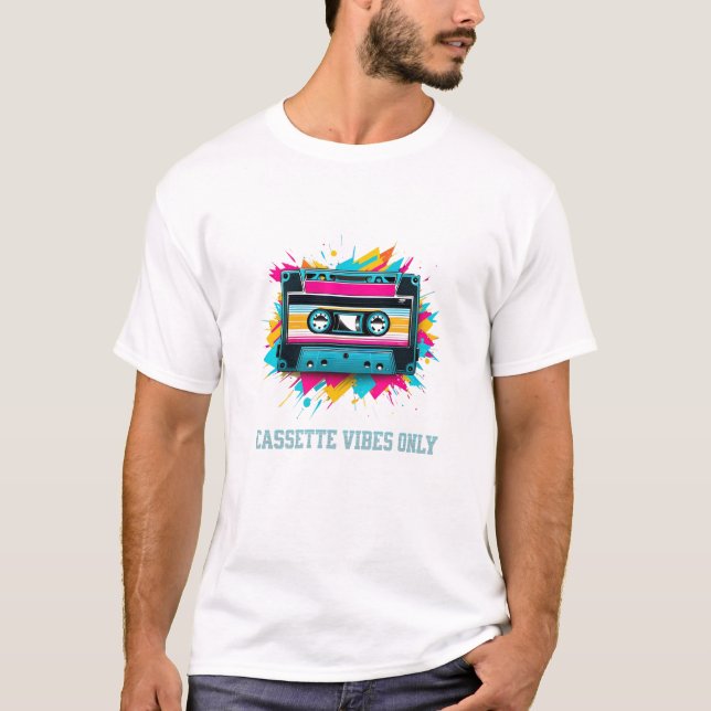 Endast kassettsymboler - Retro-Audio - Kassettette T Shirt (Framsida)