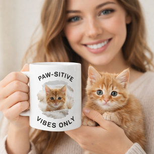 Endast kattfoto från tass-sitiva vibes kaffemugg