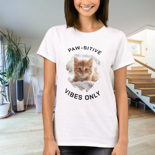 Endast kattfoto från tass-sitiva vibes t shirt