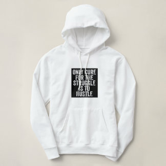 ENDAST LÄKEMEDEL FÖR KAMPEN ÄR HUSTLE HOODIE TEE SHIRT