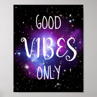 Endast lila Celestial Good Vibes Poster
