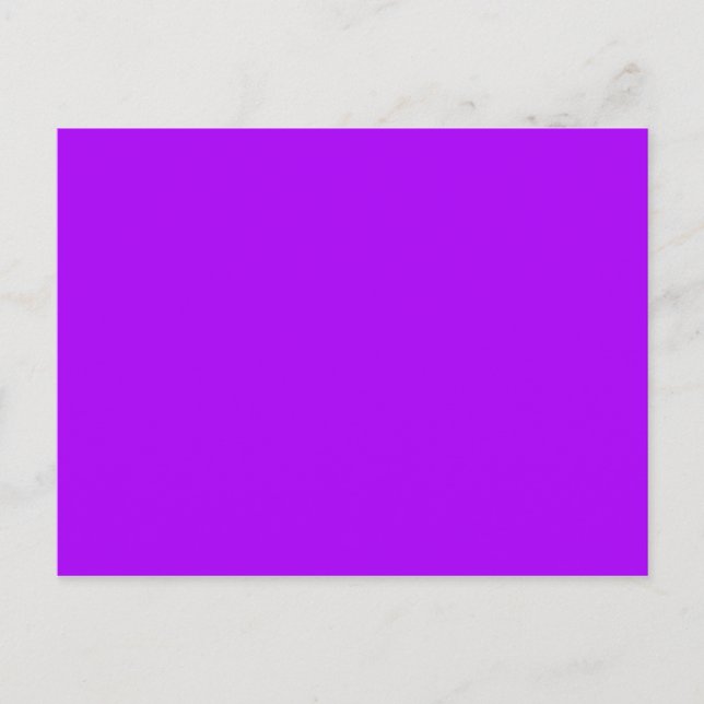 Endast Lila Fuchsia Neon Lila Färg Vykort (Framsida)
