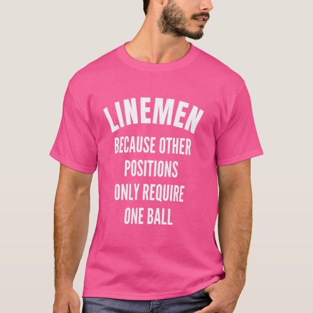 Endast Linemen-offerten kräver en Boll för fotboll T Shirt (Framsida)
