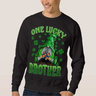Endast Lucky Brother Gnomes Autism St patrick's da Lång Ärmad Tröja