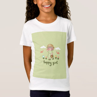 "Endast Lycklig Vibes" Girls' T-Shirt - Cute & Col