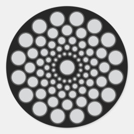 Endast mall för Mandala Center Runt Klistermärke