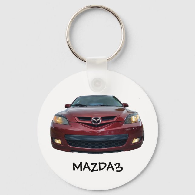 Endast Mazda3-knappens nyckelkedja Mazda 3-framsid Nyckelring (Framsida)