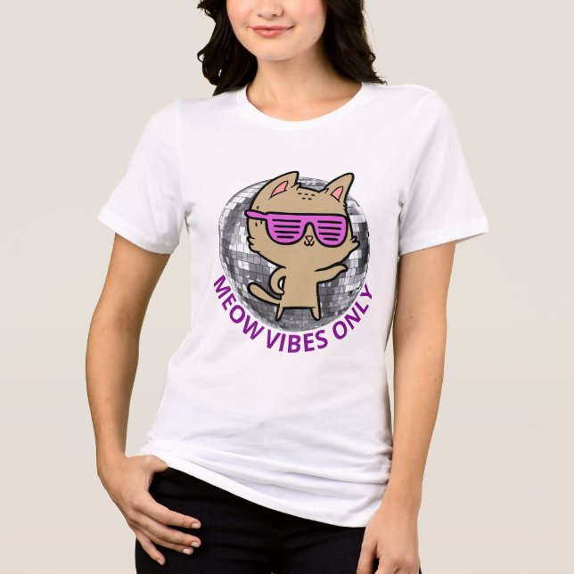 ENDAST MEOW VIBES T SHIRT (Framsida)