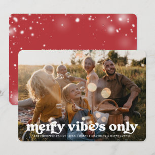 Endast merry Vibes   Retro-julfoto-Helgdag Julkort
