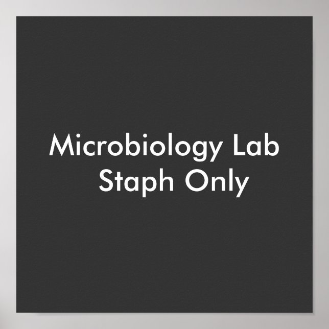 Endast mikrobiologi Lab Staph Poster (Framsidan)