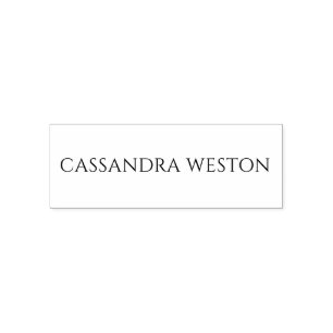 Endast minimalistisk Elegant #4 Namn Självfärgande Stämpel