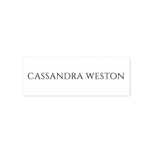 Endast minimalistisk Elegant #4 Namn Självfärgande Stämpel (Design)