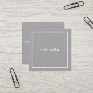 Endast minimalistiskt Namn Grått Fyrkantigt Visitkort