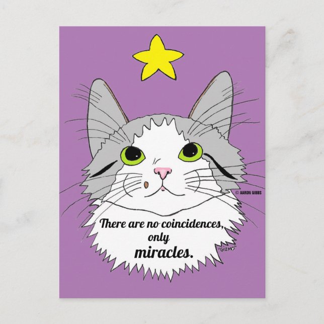 Endast Miracles inspirational Ragdoll Cat Vykort (Framsida)