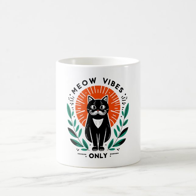 endast mjau-vibbar kaffemugg (Center)