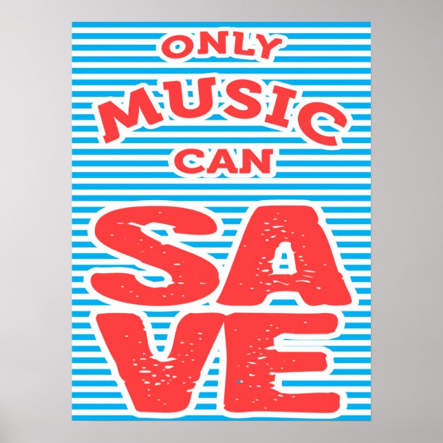 Endast Music kan Spara Poster (Framsidan)