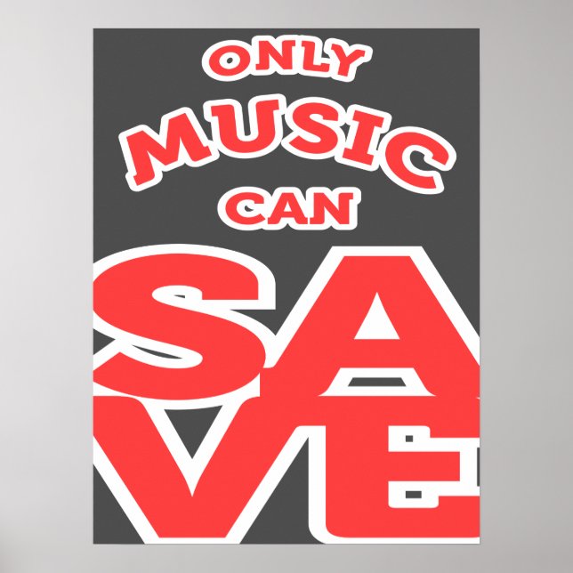 Endast Music kan Spara Poster (Framsidan)