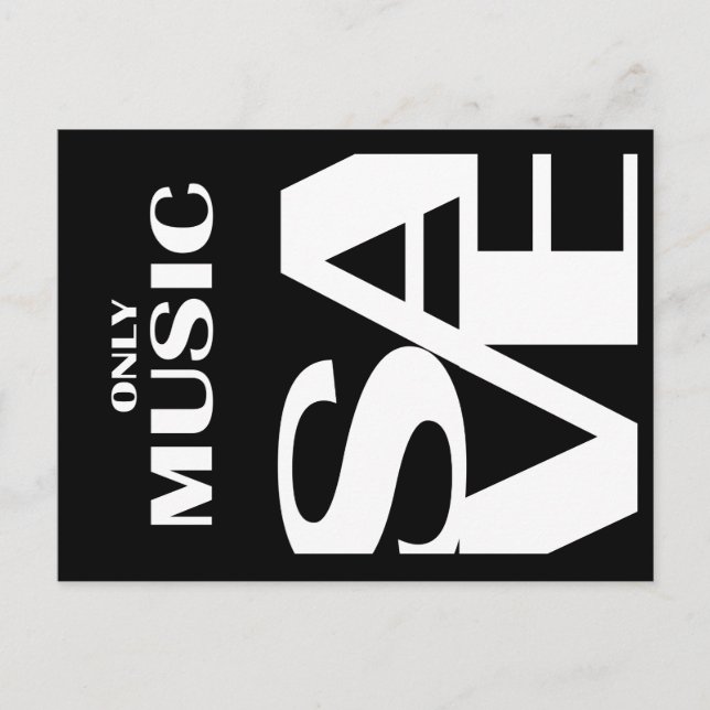 Endast Music Spara. Vykort (Framsida)