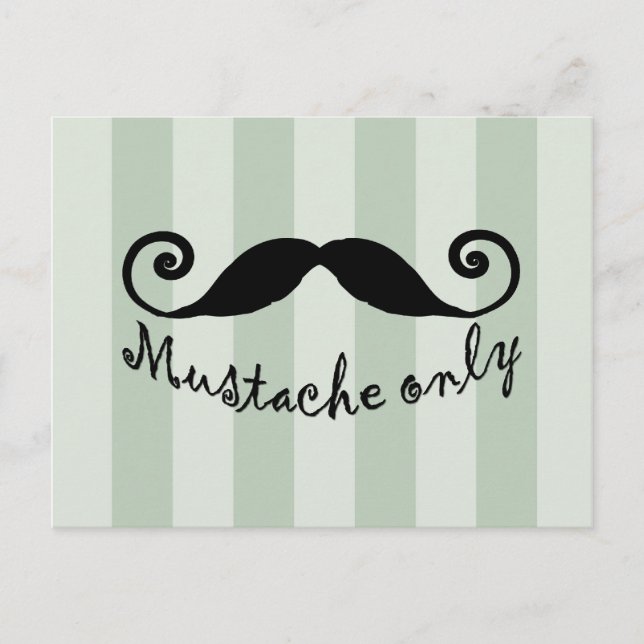 Endast mustasch vykort (Framsida)