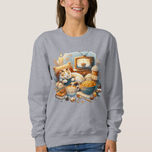 Endast mysiga vibes: Katt, Bok, Mac & Cheese, kaff T Shirt