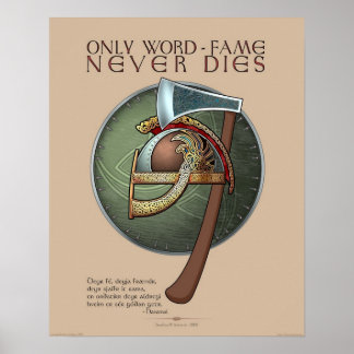 "Endast Ord-Fame Aldrig Dies" Poster (16 x 20")