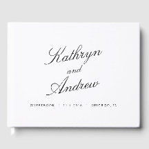 ENDAST OSS EDITABLE FÄRG Bröllop Guest Bok