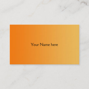 ENDAST övertoningar i FÄRG - orange Visitkort