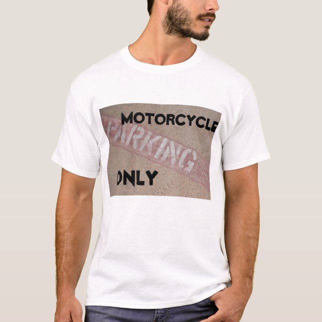 Endast parkering av motorcykel t-shirt (Framsida)