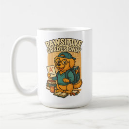 Endast Pawsitive Klass - Back to school Hund T-Shi Kaffemugg