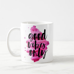 Endast penselskript för shock rosa bra Vibes Kaffemugg