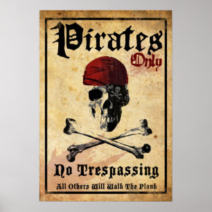 Endast pirater poster