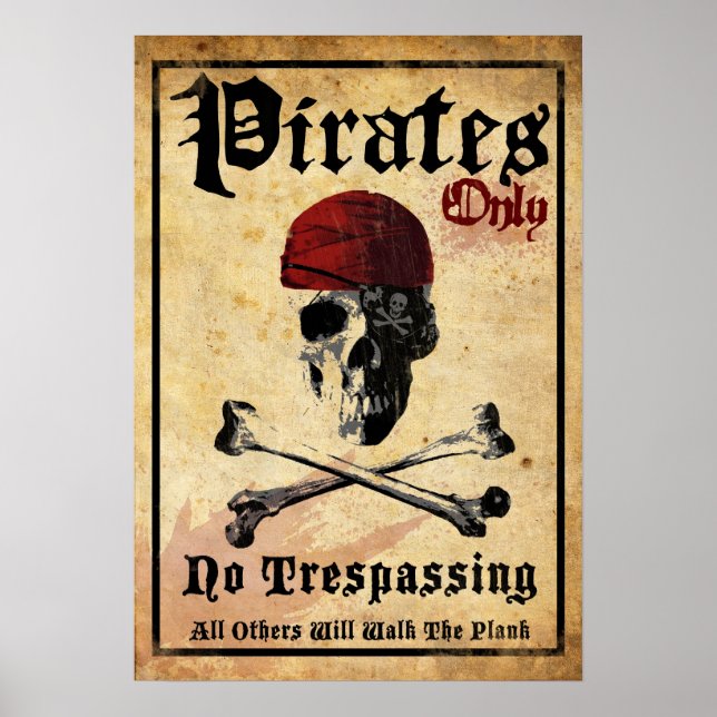 Endast pirater poster (Framsidan)