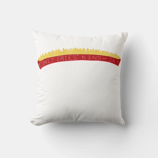 Endast pommes frites-dag 🍟 kudde (Framsida)