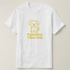 Endast positiva vibes - Cute Hund älskare Minimali T Shirt
