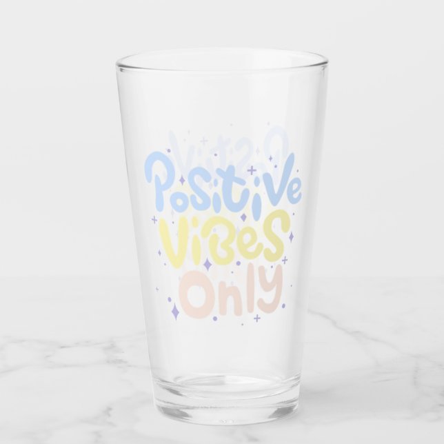 Endast Positiva Vibrationer Glaskopp (Framsida)