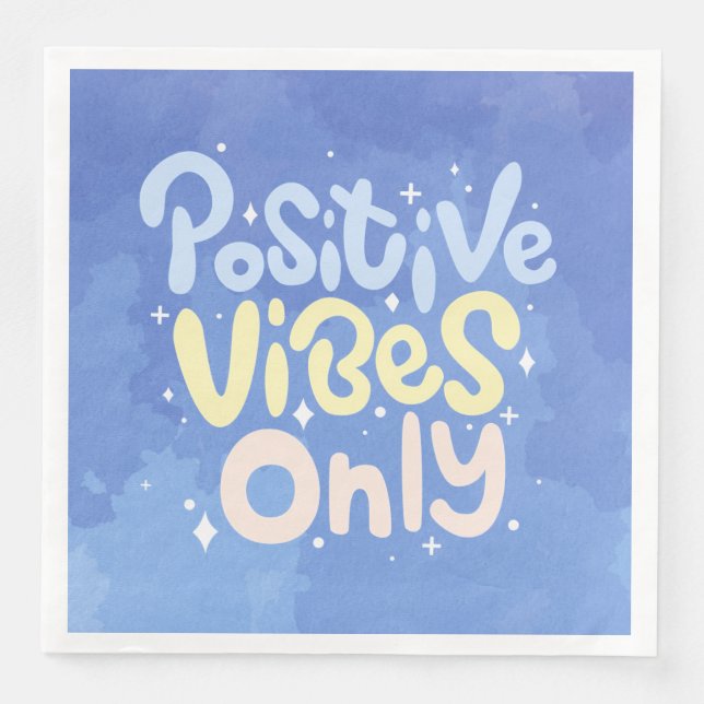 Endast Positiva Vibrationer Pappersservett (Framsida)