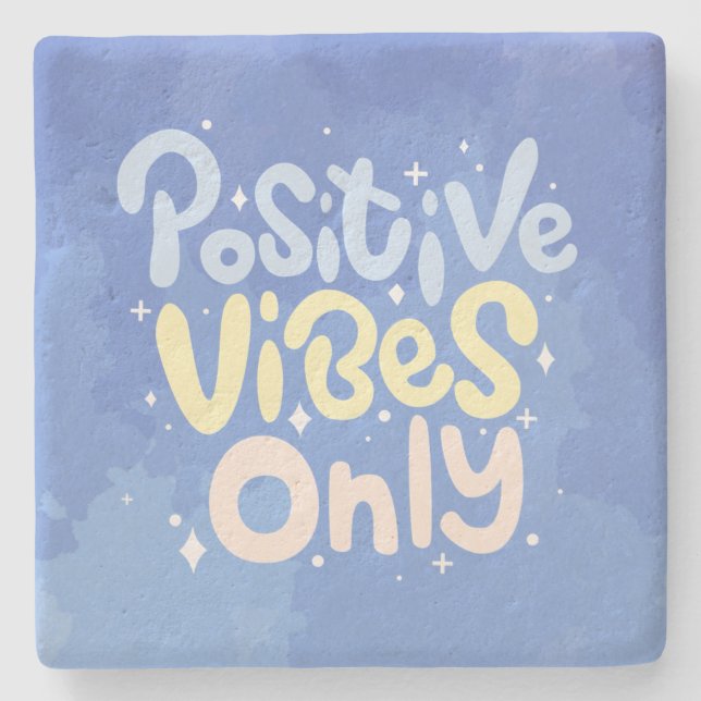 Endast Positiva Vibrationer Stenunderlägg (Framsidan)