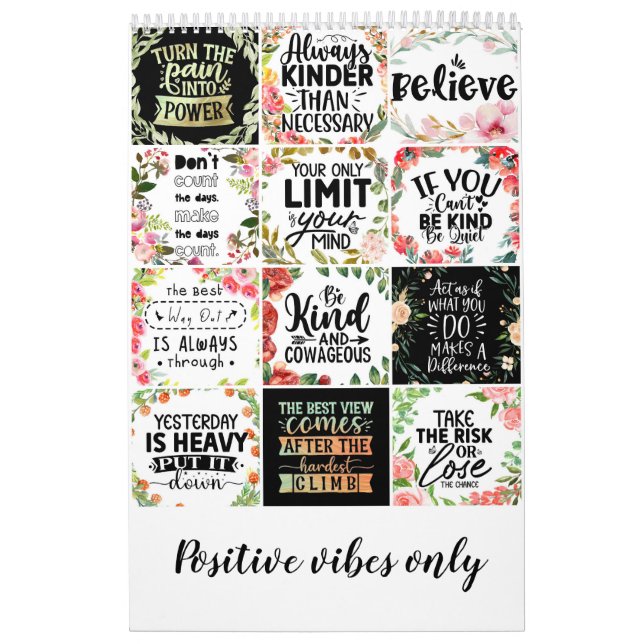 Endast positiva visioner kalender (Omslag)