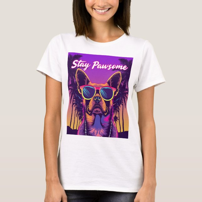 Endast primitiv vibes - Cute Hund Tass Djurälskare T Shirt (Framsida)