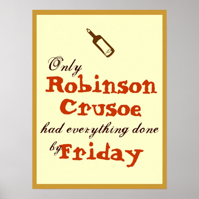 Endast Robinson Crusoe Poster (Framsidan)