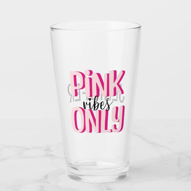 Endast rosa vibbar glaskopp (Framsida)