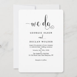 Endast skript Vi gör Calligraphy Wedding-inbjudan Inbjudningar