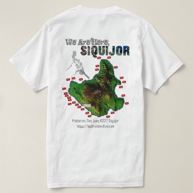 Endast 【 Skriv ut på Siquijor Karta Skriv ut 】 T Shirt (Design baksida)