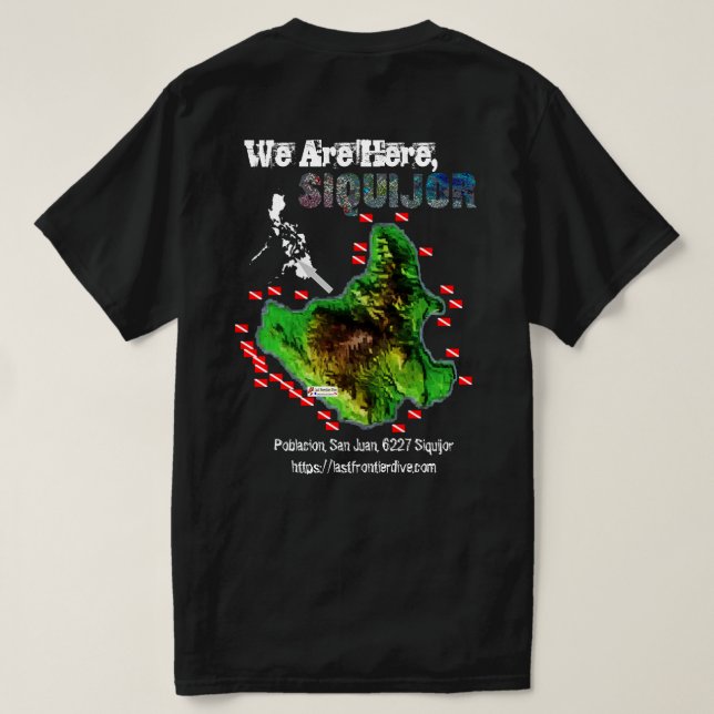 Endast 【 Skriv ut på Siquijor Karta Skriv ut 】 T Shirt (Design baksida)