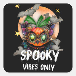 Endast Spooky Vibes Fyrkantigt Klistermärke