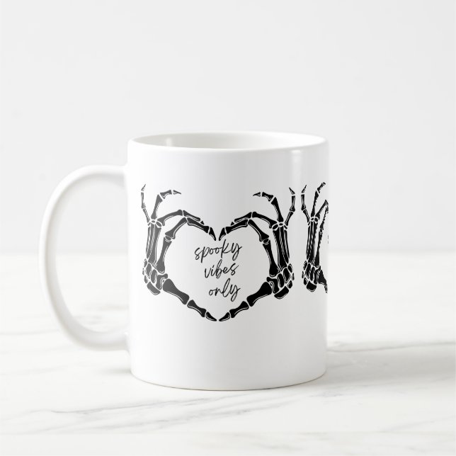 Endast Spooky Vibes Kaffemugg (Vänster)