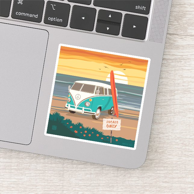 Endast språkinställningar | VW Surfa Van Klistermärken (Detalj)