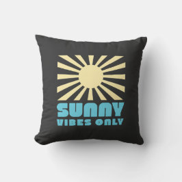 Endast sunny Vibes - fetstil Retro Sunshine Graphi Kudde