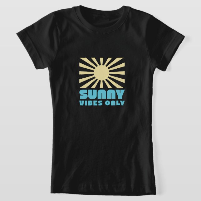 Endast sunny Vibes - fetstil Retro Sunshine Graphi T Shirt (Laydown)
